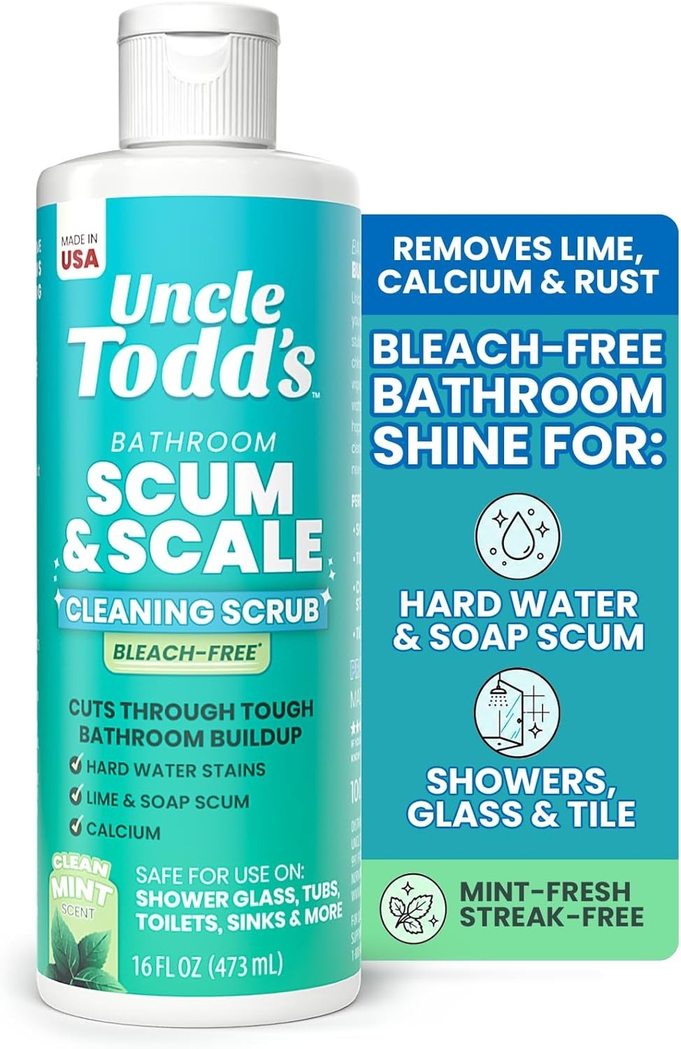 16 oz Heavy Duty Hard Water Stain Remover & Soap Scum Remover for Shower – Al…