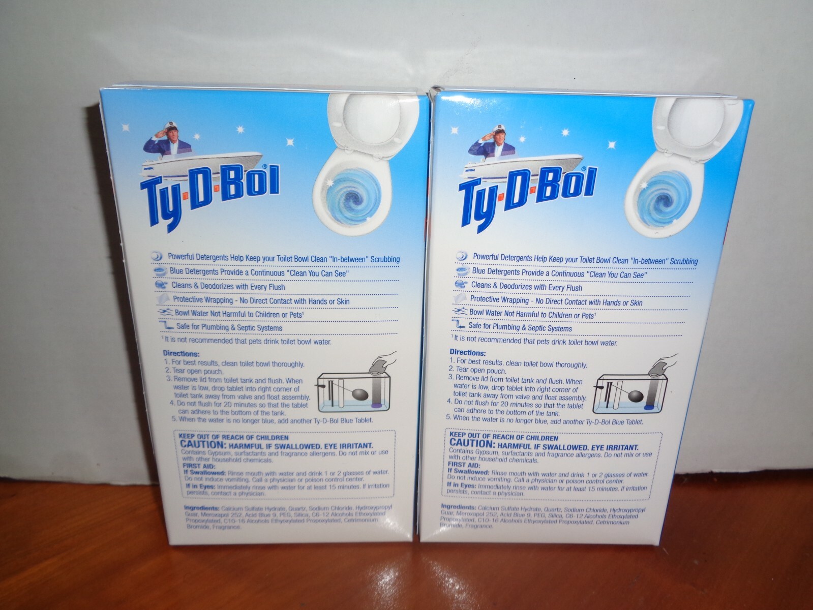 Ty-D-Bol 2-5 Ct Value Packs 10 Tablets Total Toilet Bowl Cleaner Continuous Blue