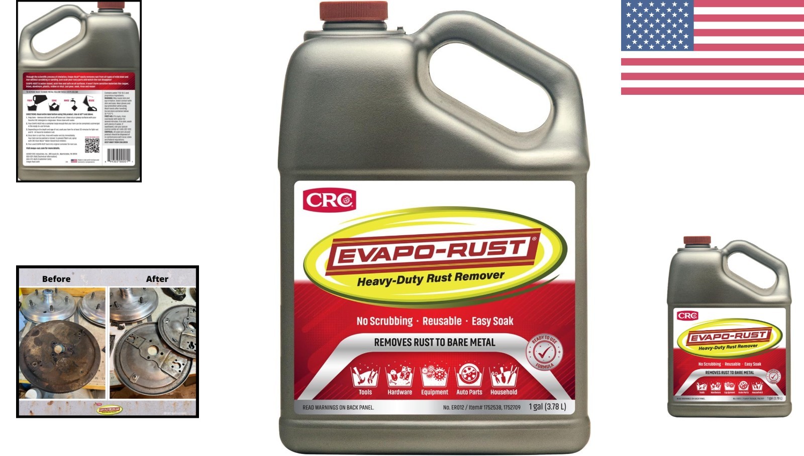 Versatile 128 oz. Residue-Free Rust Remover for Automotive & Industrial Use