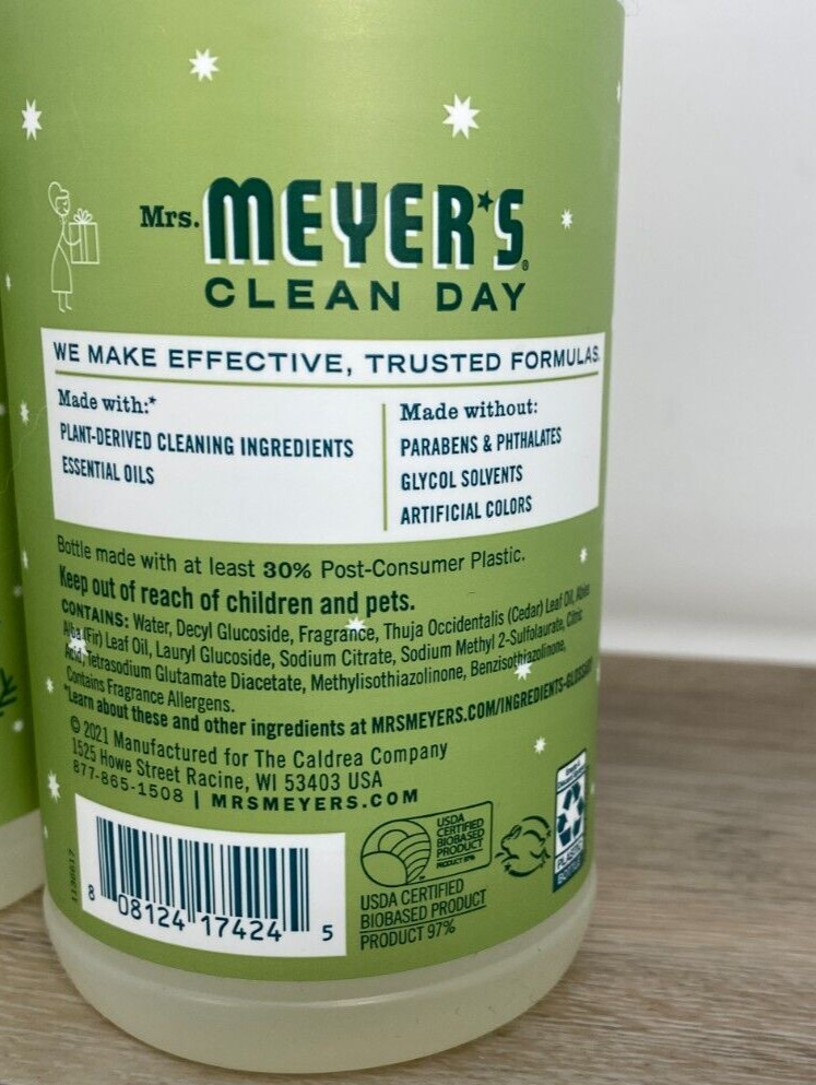 2 PACK- Mrs Meyer’s Clean Day IOWA PINE Multi-Surface Everyday Cleaner, 16oz