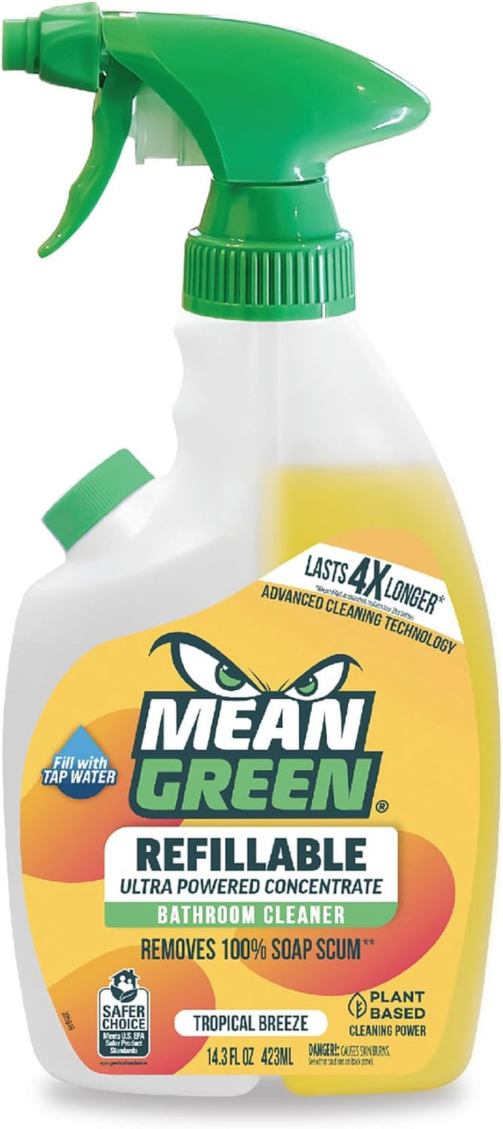 Refillable Ultra Powered CONCENTRATE Bathroom Cleaner, Tropical Breeze, 14.3 …
