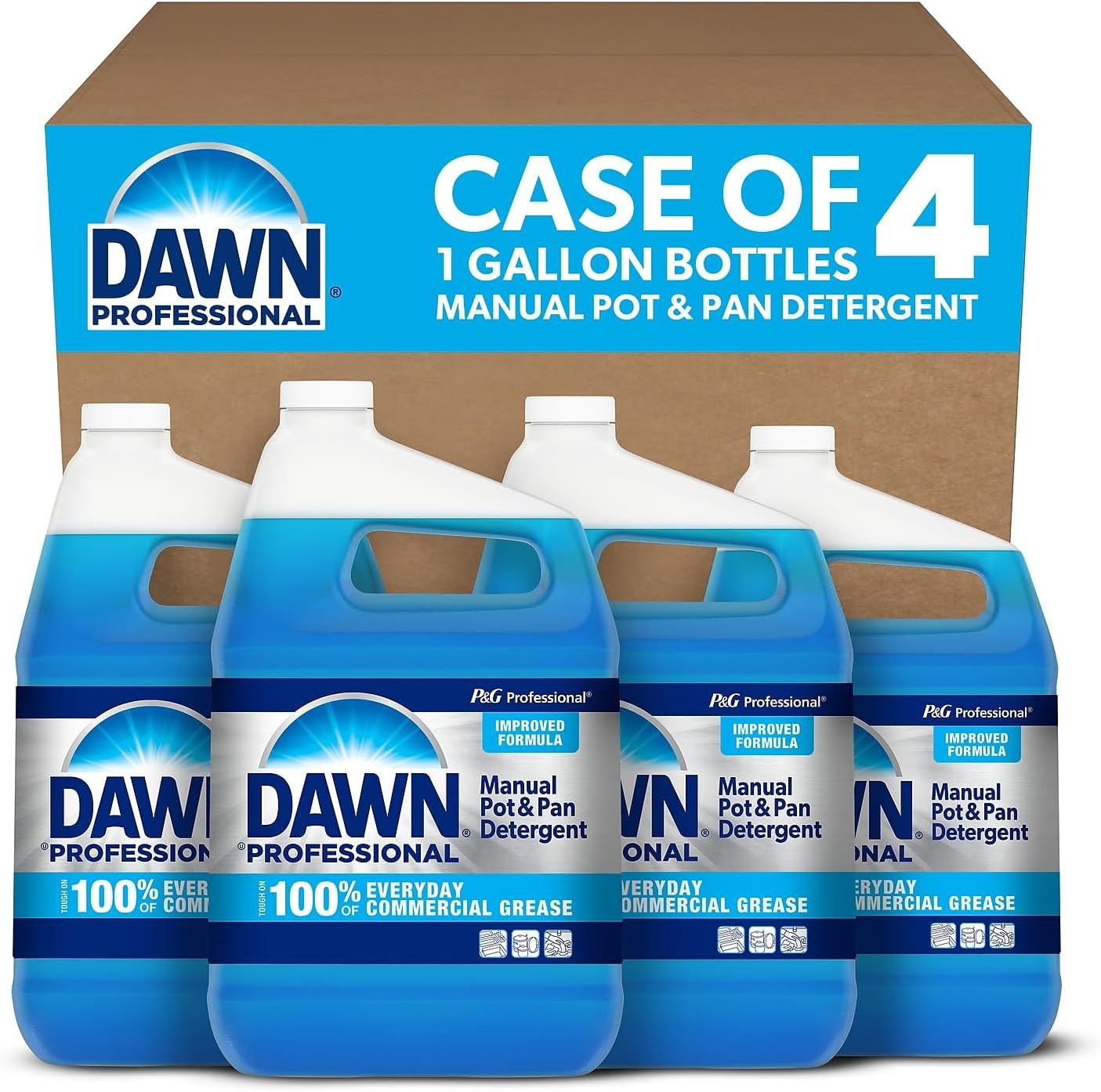 Dawn Professional Manual Pot and Pan Liquid Dish Soap, Original Scent, 128 Oz.,