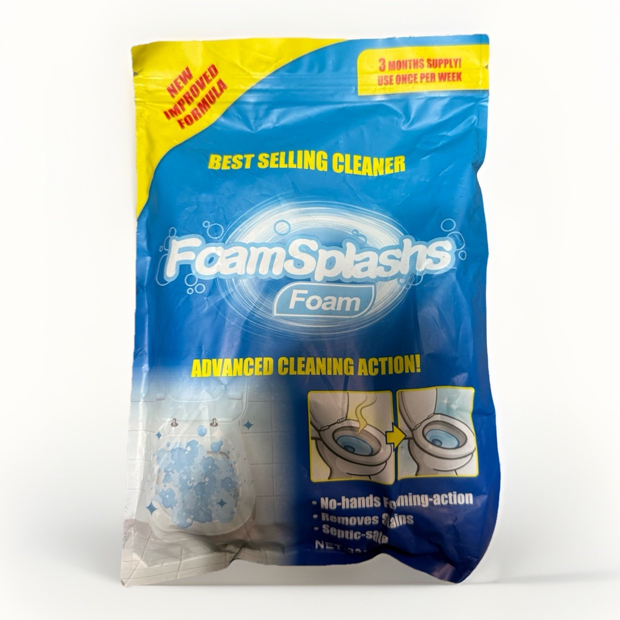 Splash Foam Toilet Cleaner Powder 330g New
