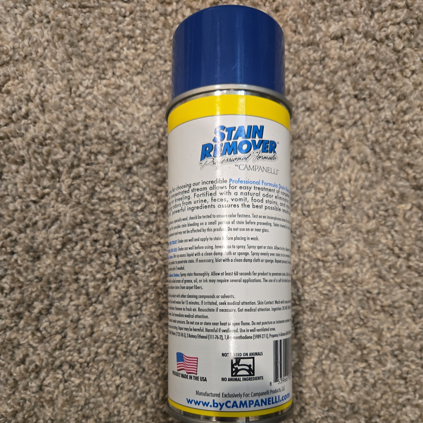 Campanelli Professional Formula Stain Remover 15 Oz Spray (New) For Pet Odors