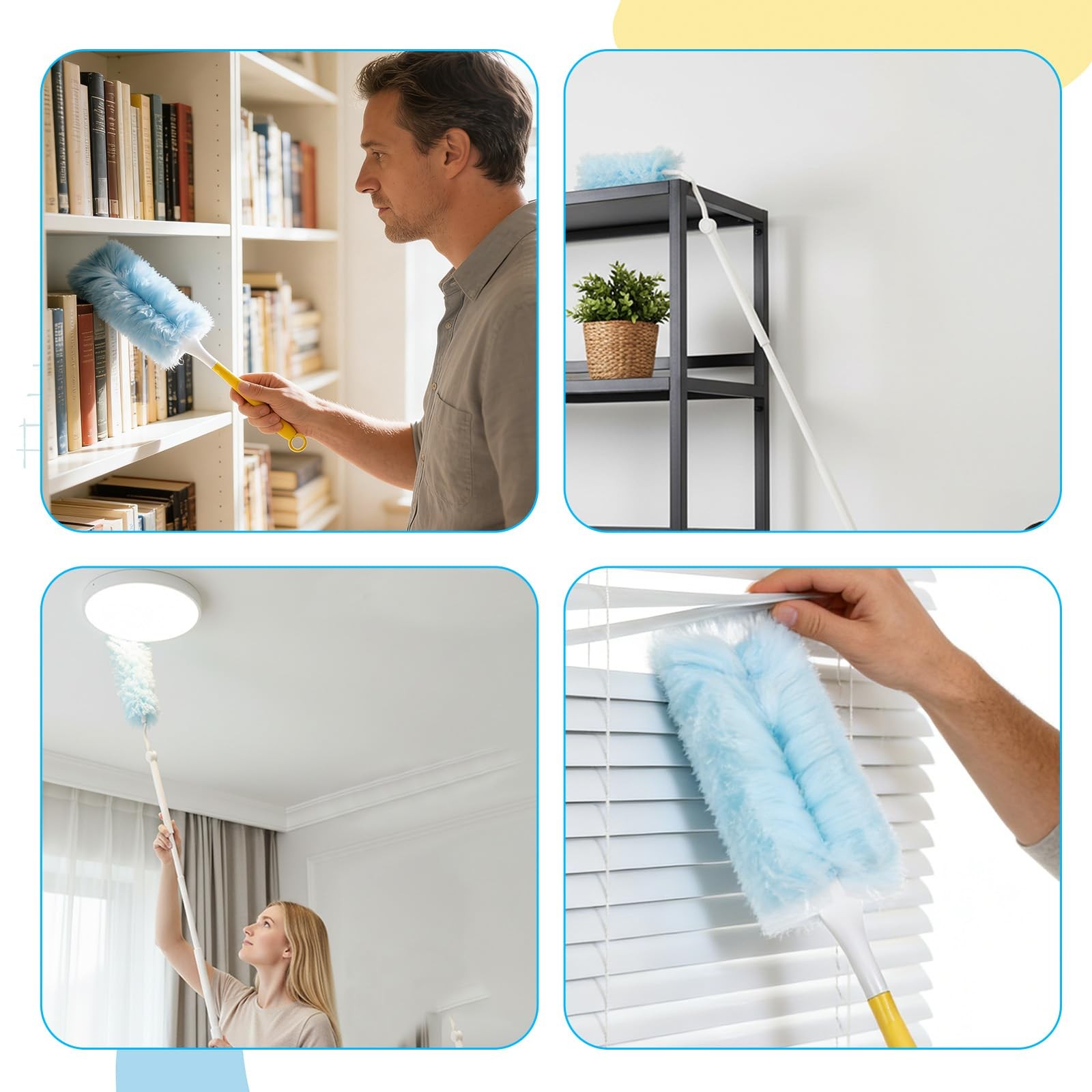 60 Pcs 360° Electrostatic Duster Refills, Heavy Duty Disposable Duster Refill…