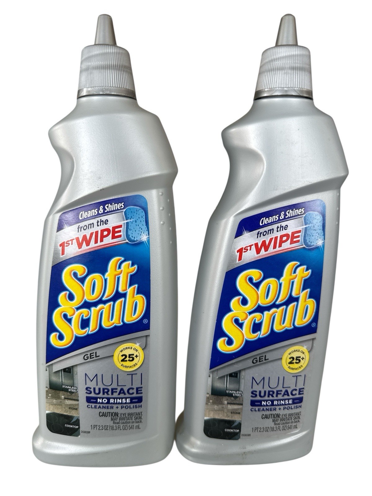 Soft Scrub Multi Surface Gel Cleaner + Polish 18.3 Fl Oz New Pack of 2