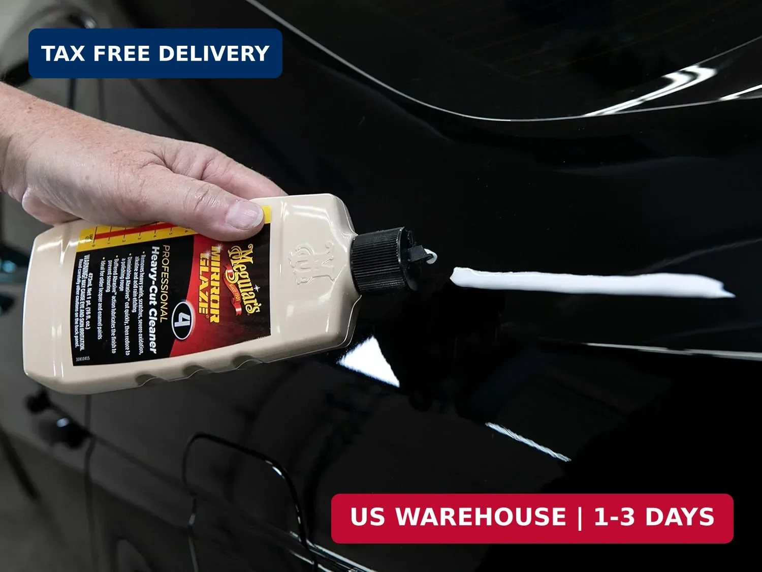Meguiar’s Mirror Glaze Heavy Cut Cleaner M04, 16 oz Bottle, Professional Paint C