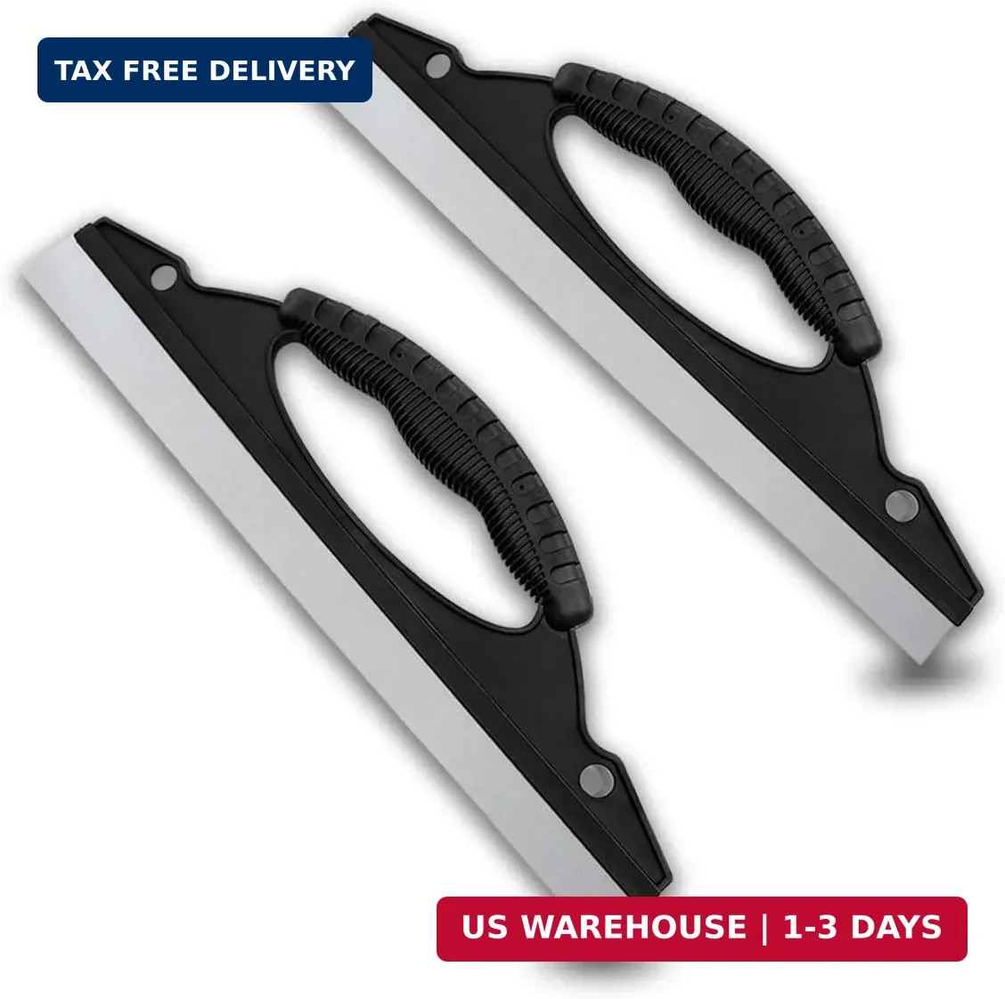 Car Wash Squeegee, 12 Inch Automotive Window Squeegees for Drying, Antislip Sili