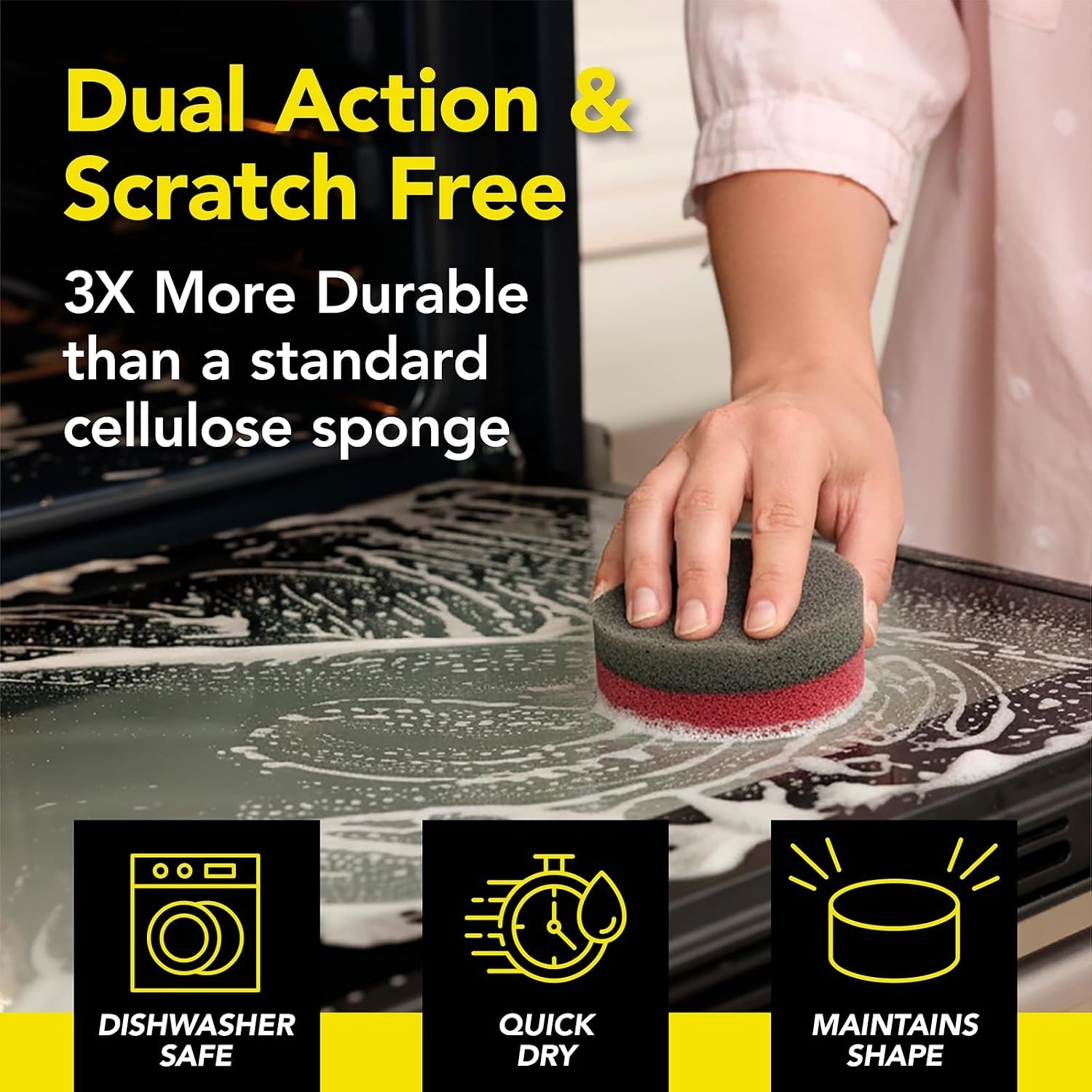 Heavy Duty Stove and Oven Cleaner 3 Piece Total Clean Kit, For Baked on Greas…