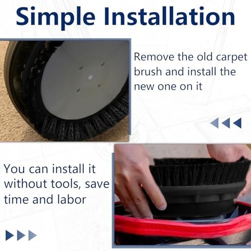 Black Nylon Carpet Brush Replacement for Oreck Orbiter Floor Machines 12