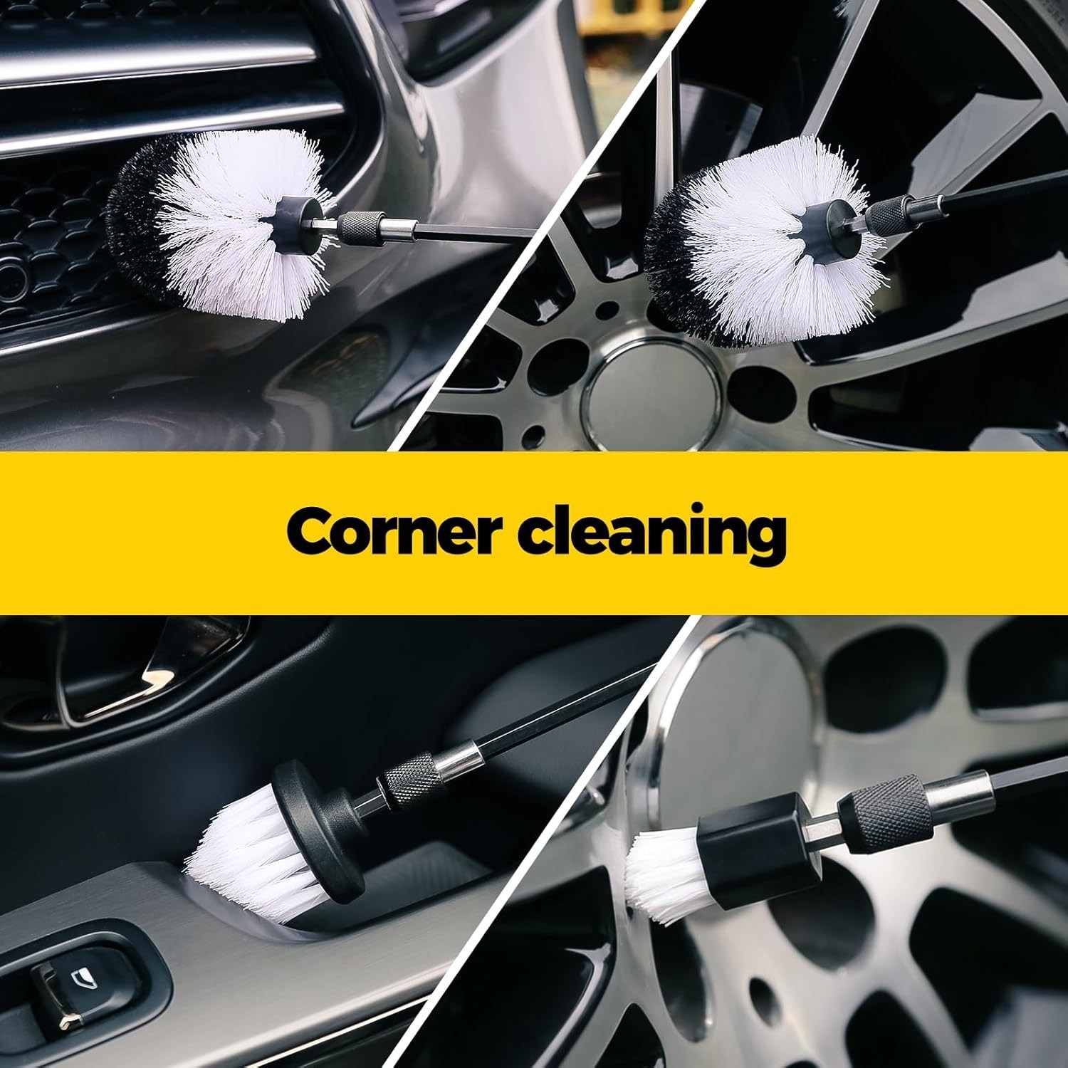 8 Pcs Drill Brush Attachment Set, Power Cleaning Scrub Brush Kit with Extend Lon