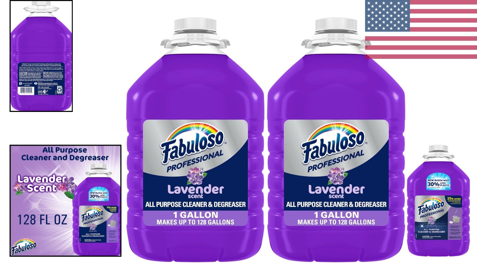 Professional Multi-Surface Lavender Cleaner & Degreaser – 2 x 128 Fl Oz Bottles