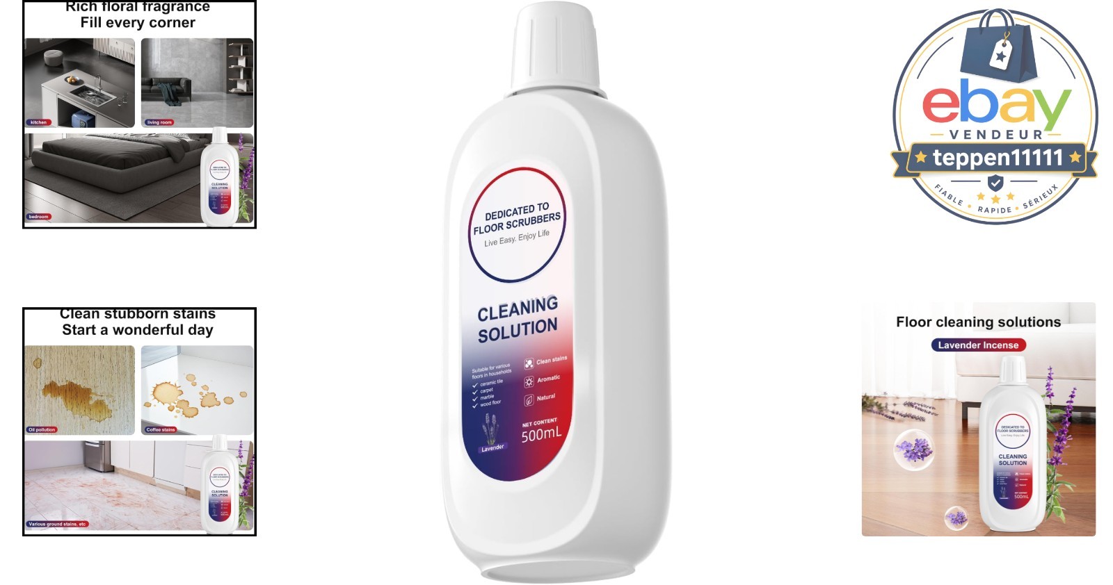 Lavender Scented Floor Cleaning Solution Liquid Concentrate 1 Bottle