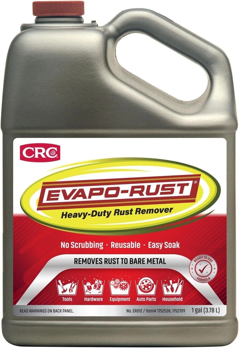 Effortless Rust Removal: 128 oz Non-corrosive Rust Cleaner for Metal Parts