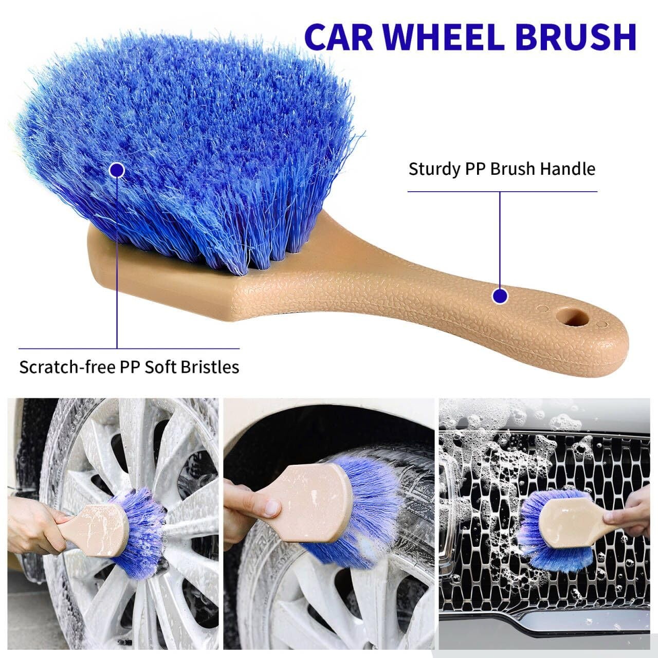 62” Car Wash Brush with Long Handle Chenille Microfiber Car Wash Mop Mitt Ki…