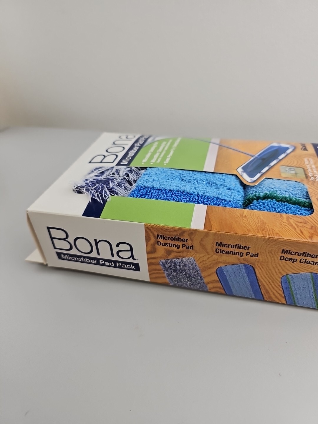 Bona 3 Pack Microfiber Pads Dust, Clean & Deep Clean – Hardwood, laminate, tile