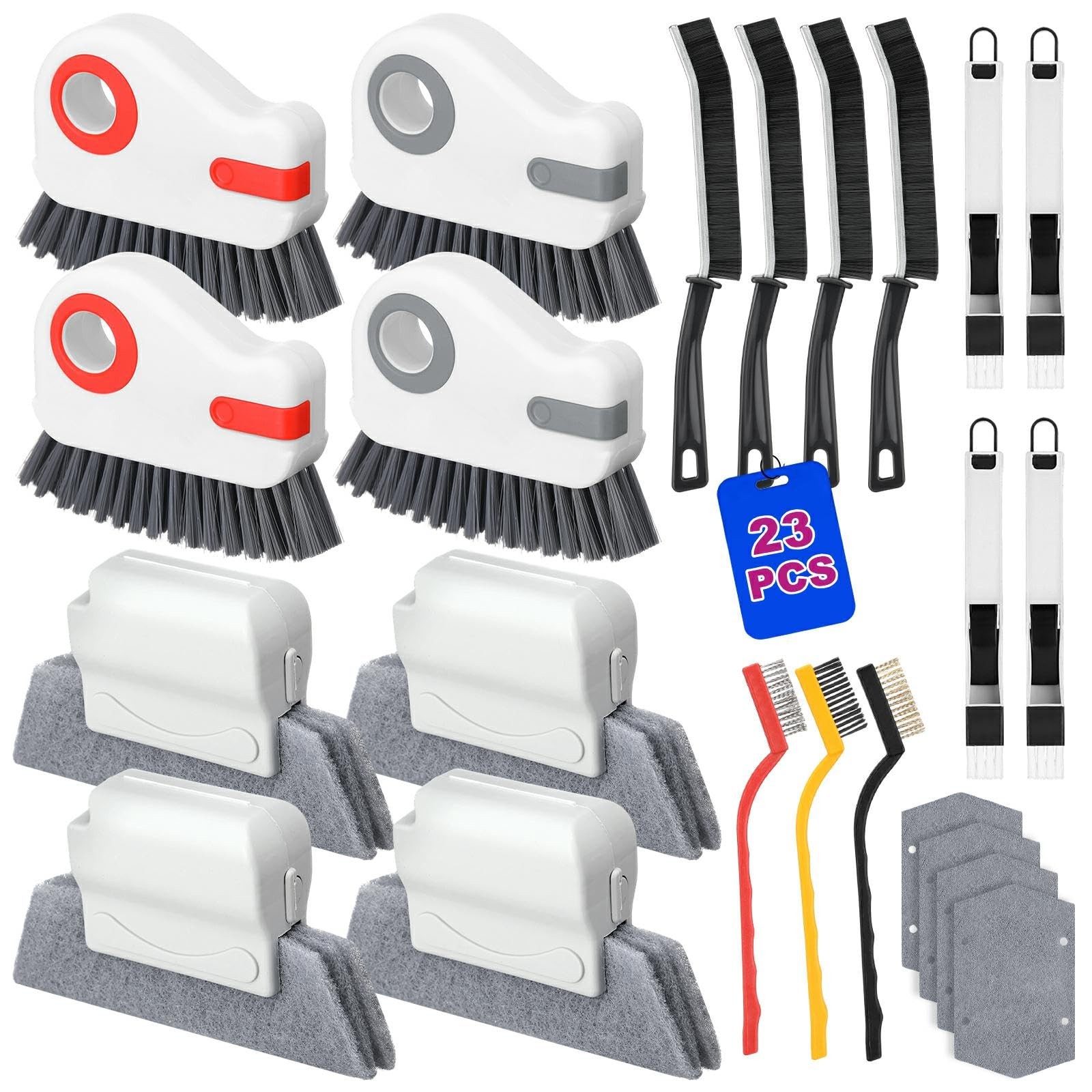 23 Pcs Window Track Cleaner Tools Set, Window Groove Cleaning Brush Kit for S…