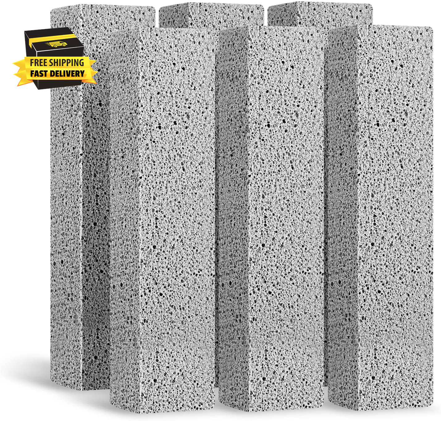 6Pack Pumice Stone for Toilet Cleaning Bowl Stick,Powerfully Cleans Hard Water R