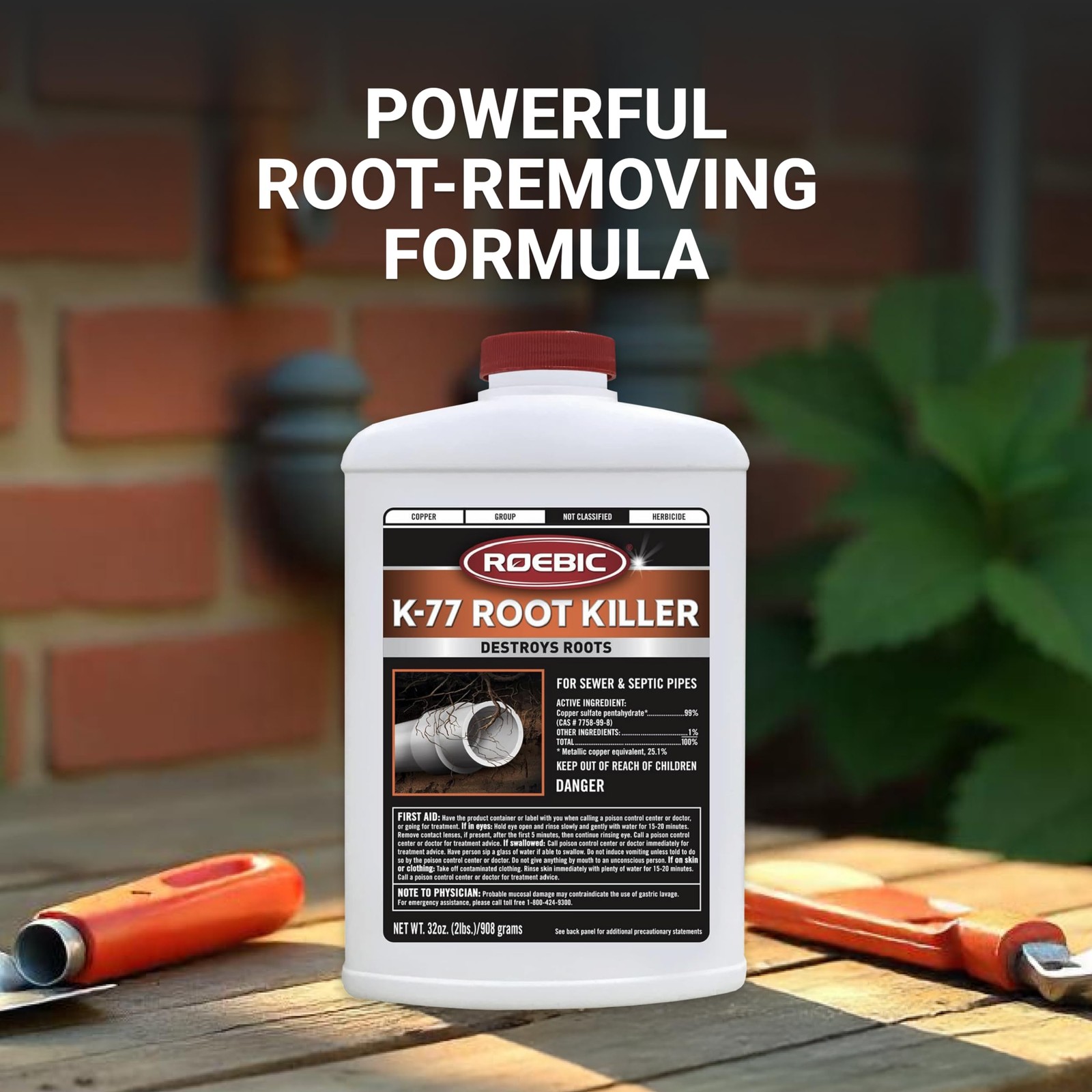Roebic K 77 Granular Tree Root Killer Chemical Septic System Drain Field and