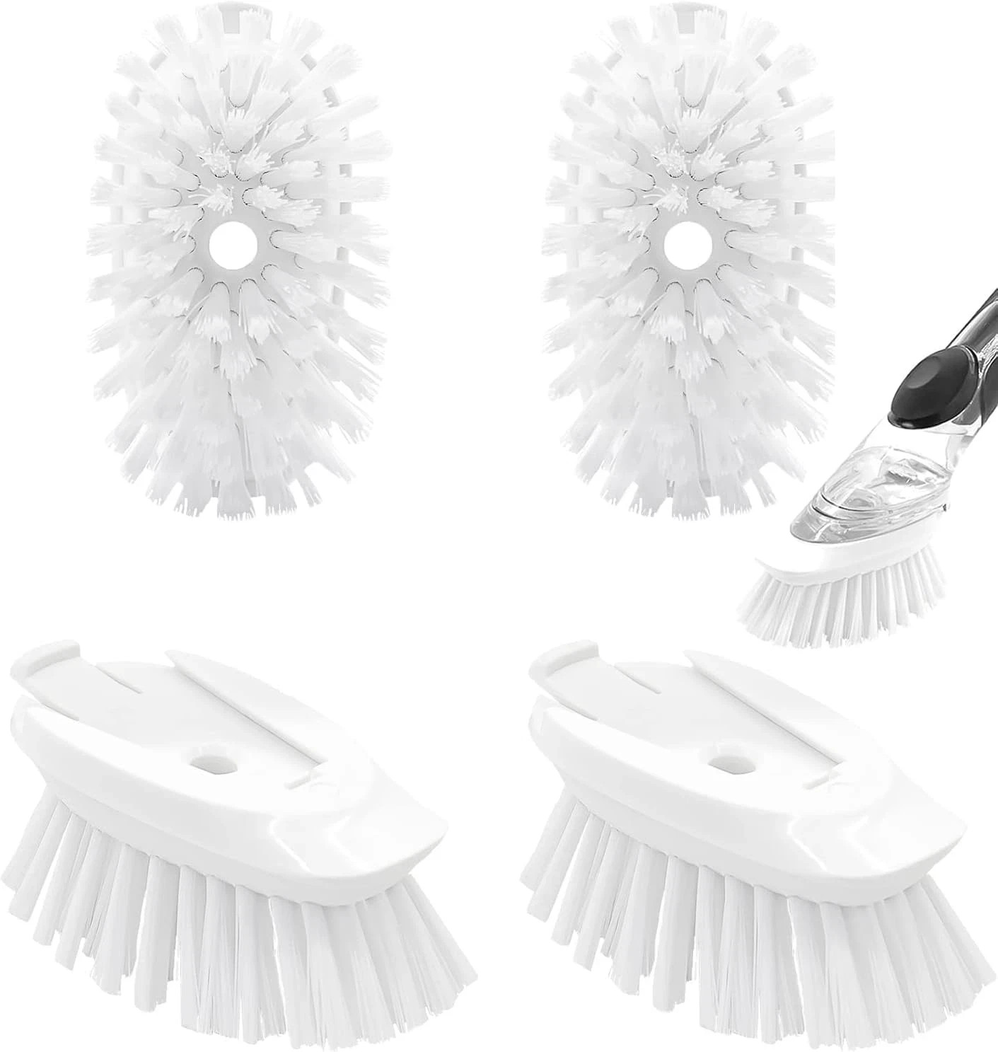 Dish Brush Refill, 4 Pack Dish Brush Replacement Head for OXO Dish Brush, Brush