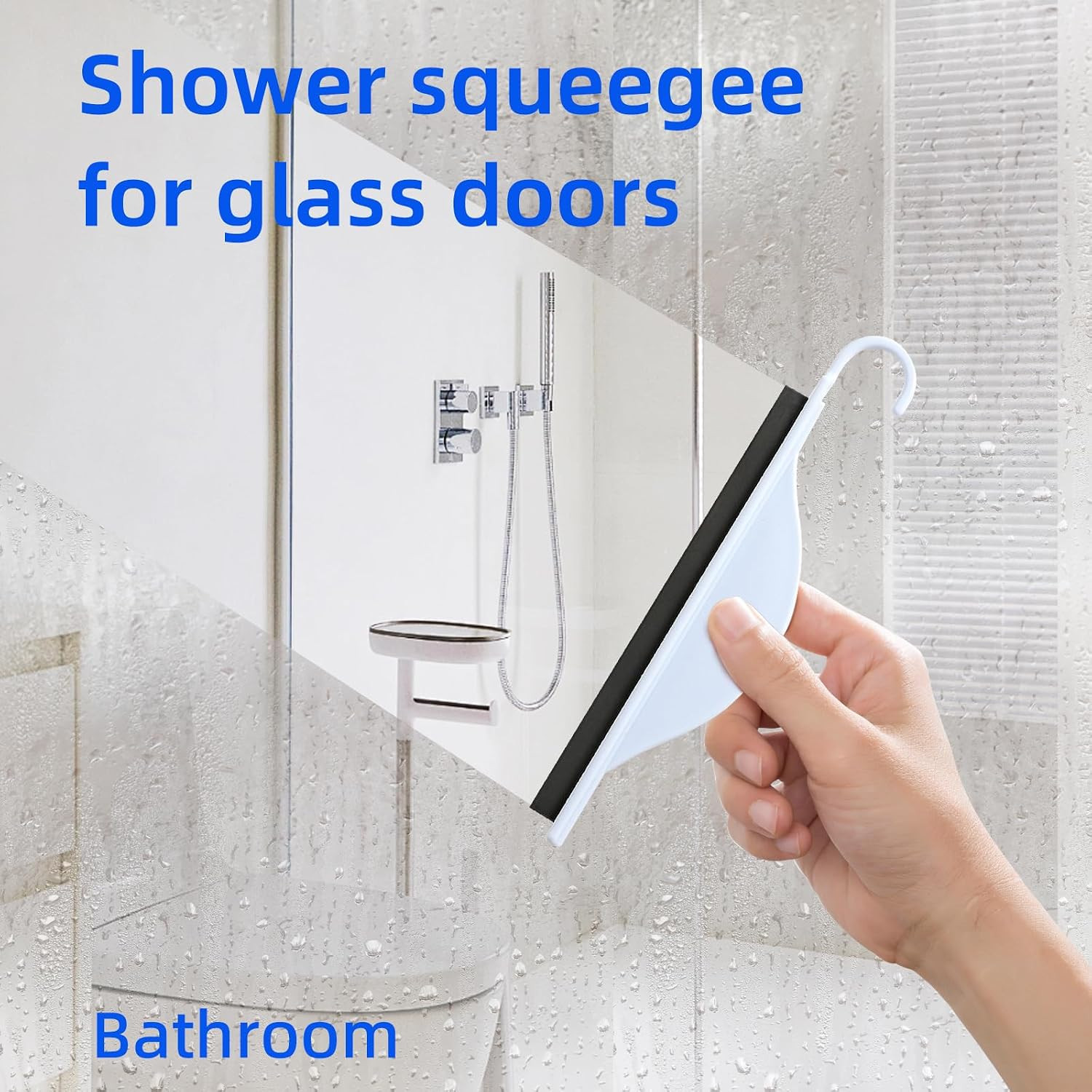 2 Packs Small Shower Squeegee for Glass Doors,Squeegee for Shower Glass,Mini Bat