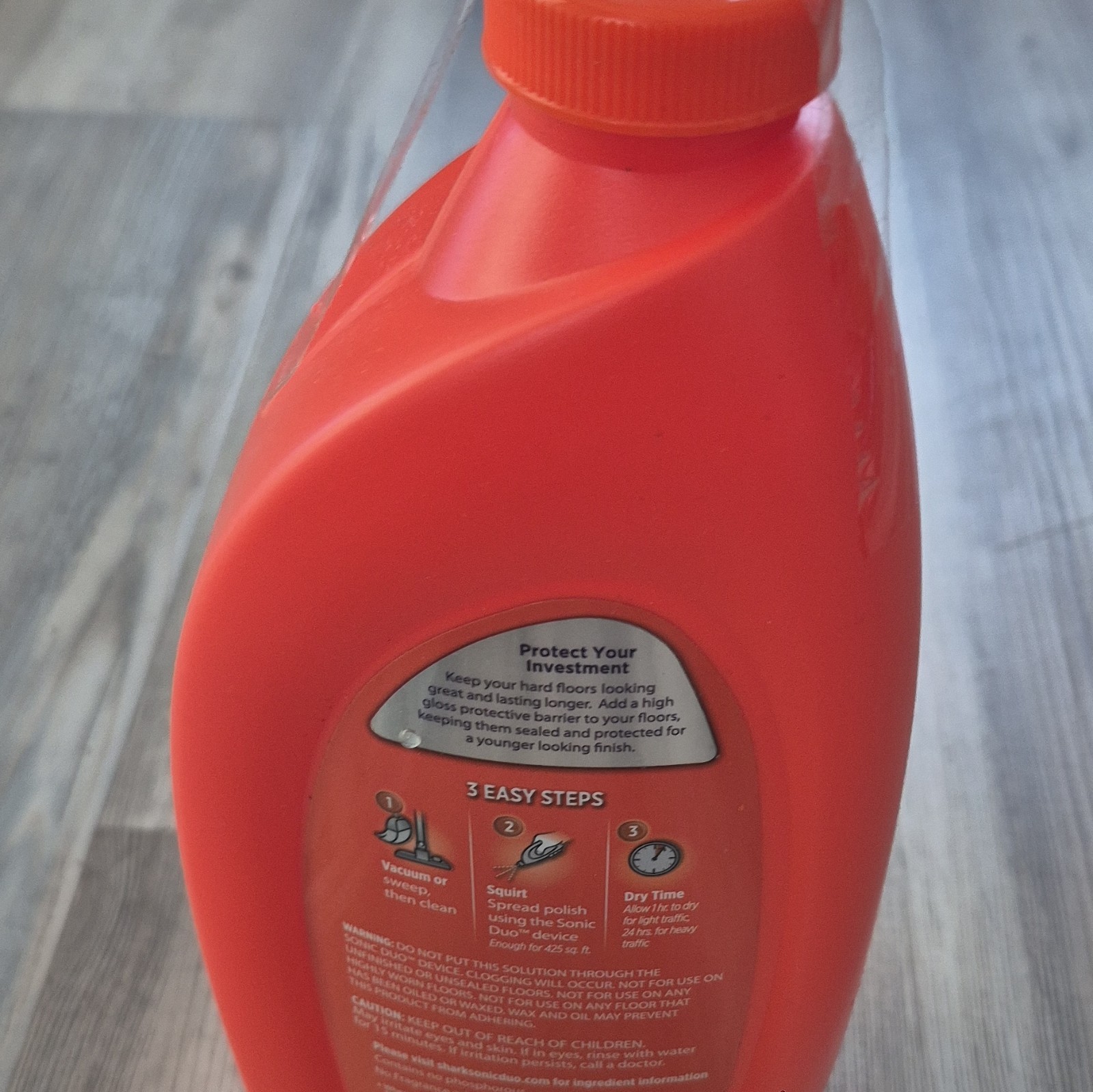 Shark Wood & Hard Floor Polish Liquid High Gloss Easy Apply Scent Free 26 fl oz