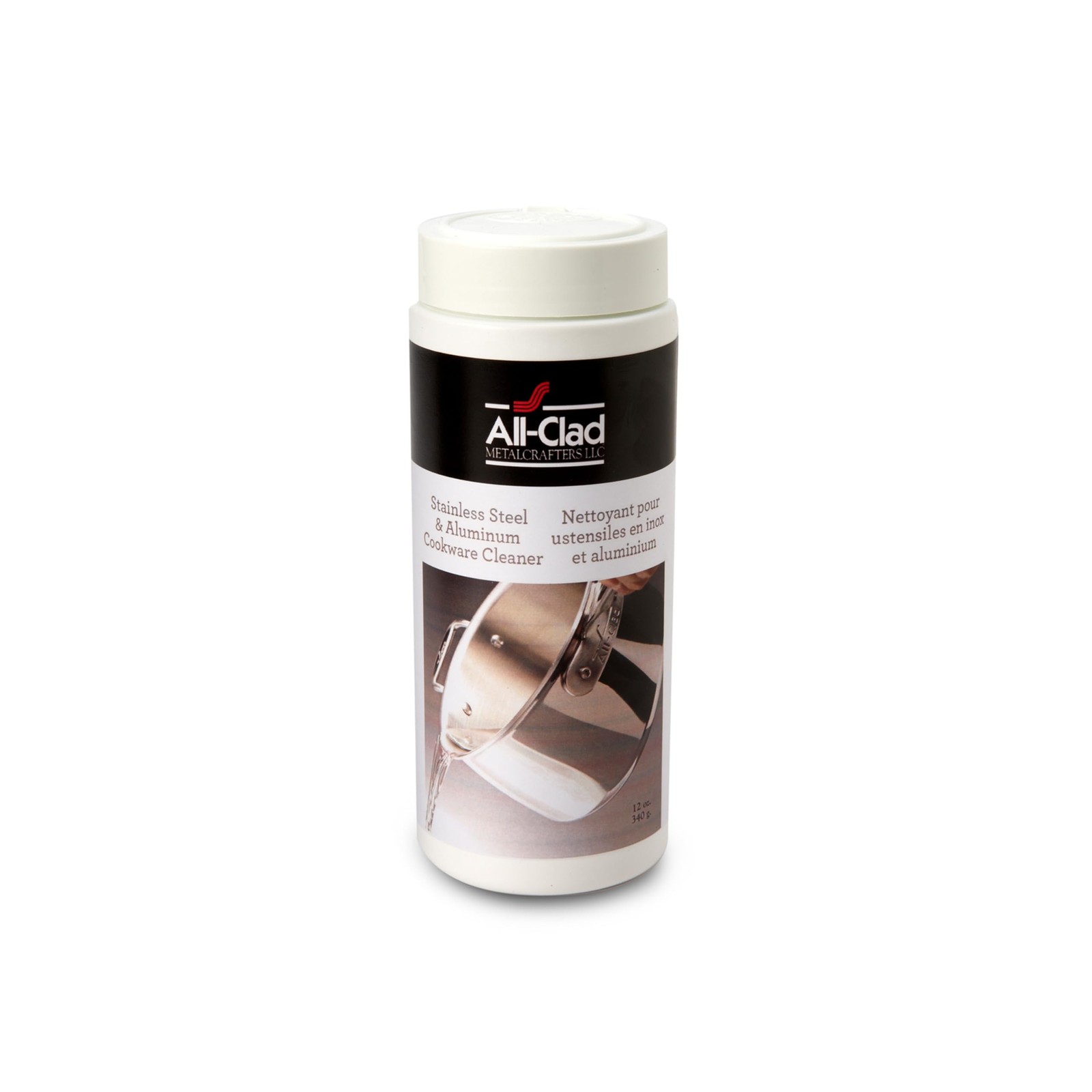 All-Clad Specialty Powder Stainless Steel Cleaner 12 Ounce (Pack of 1), White