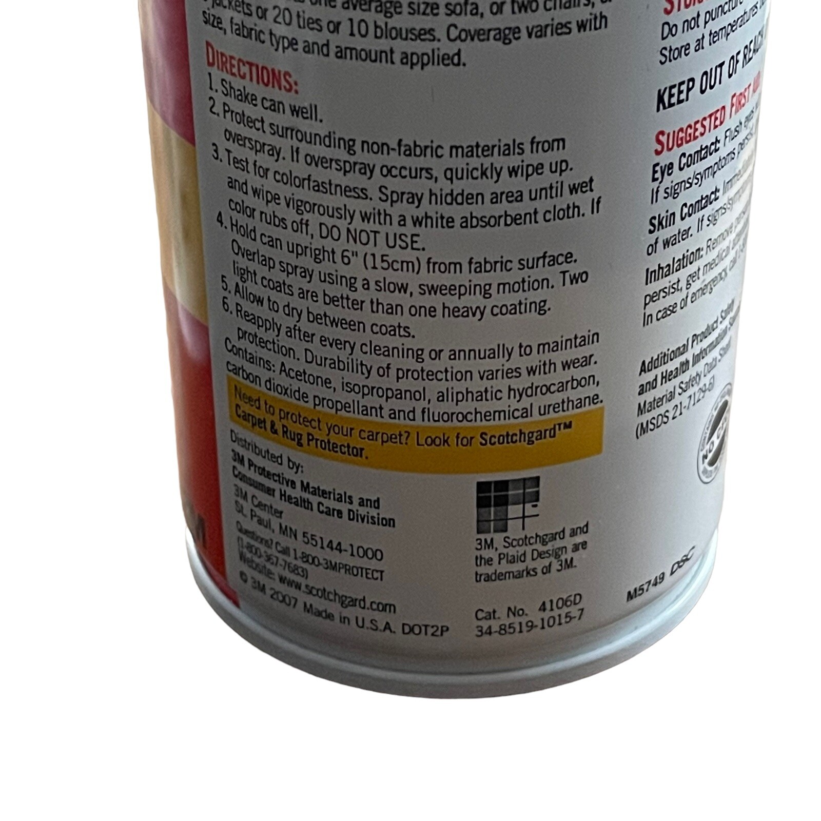 Scotchgard 3M Fabric & Upholstery Protector 10 oz Old Formula New 2007 Lot Of 3