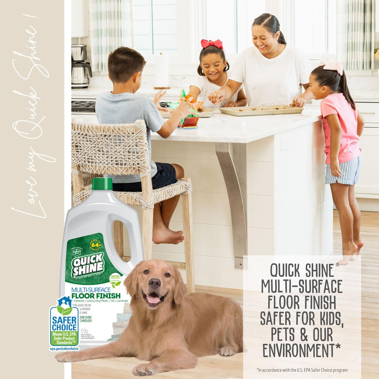 Multi Surface Floor Finish 64Oz | Cleaner & Polish to Use on Hardwood, Laminate,