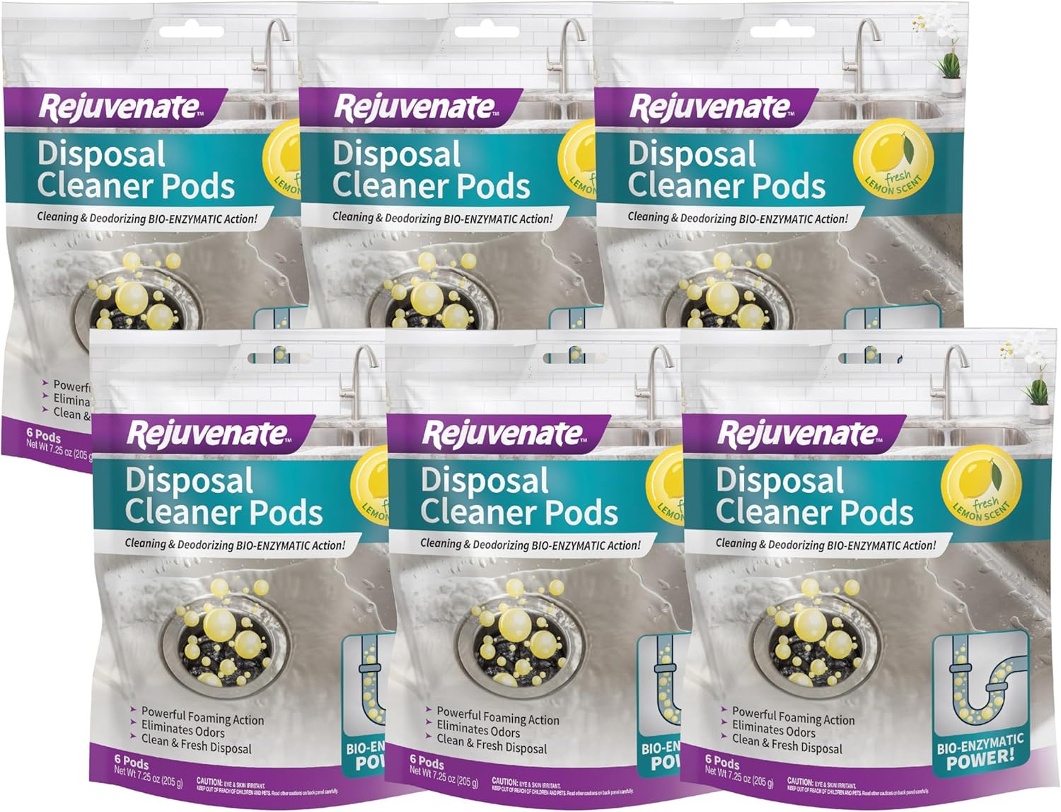 Disposal Cleaner, 6 Pods, Lavender-Scented Disposal and Pipe Cleaner Pods with B