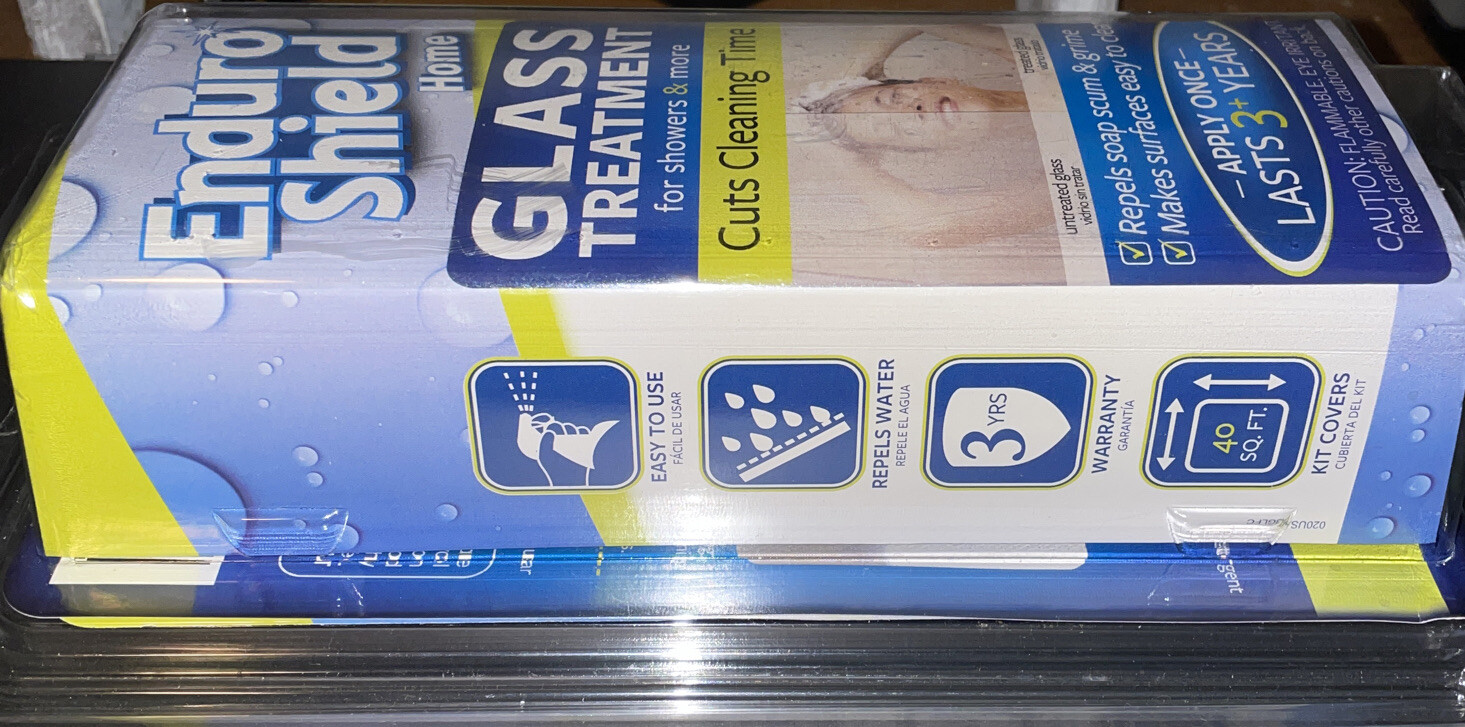 Enduro Shield Glass Treatment for Showers & More – Repels Soap Scum For 3yrs NEW