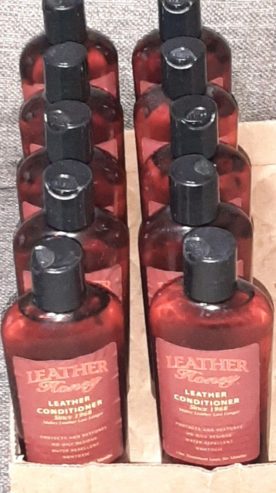 New Lot of 10 Leather Honey Conditioner 8 oz Protects Restores Water Repellent