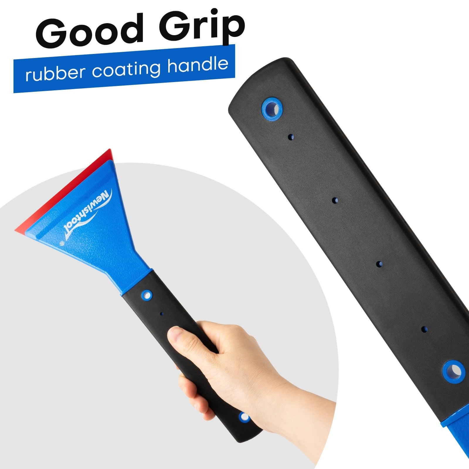 Window Tint Squeegee with Handle, 3 PCS Different Durometer Blades Long Handl…