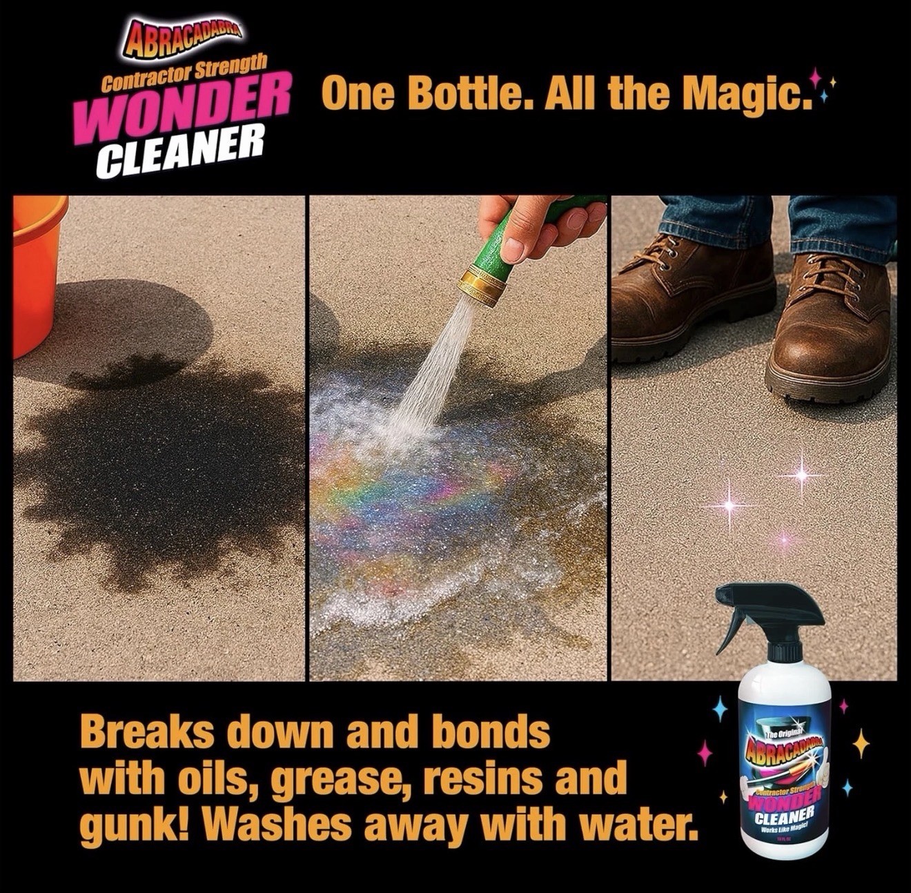 Abracadabra® Contractor Strength Wonder Cleaner – As Seen on TV – 16 fl oz – Gun