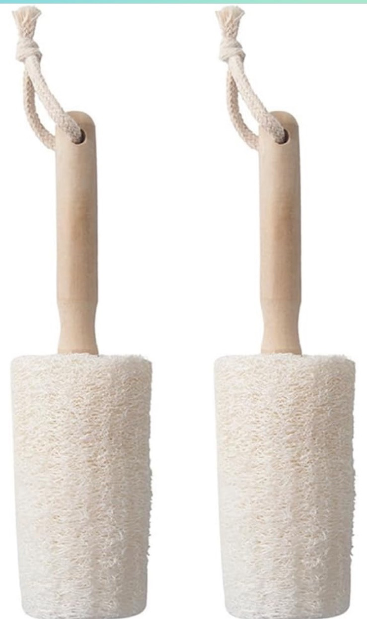 2 Pcs Rack Loofah Cup Brush Kitchen Cleaning Utensil Brushes