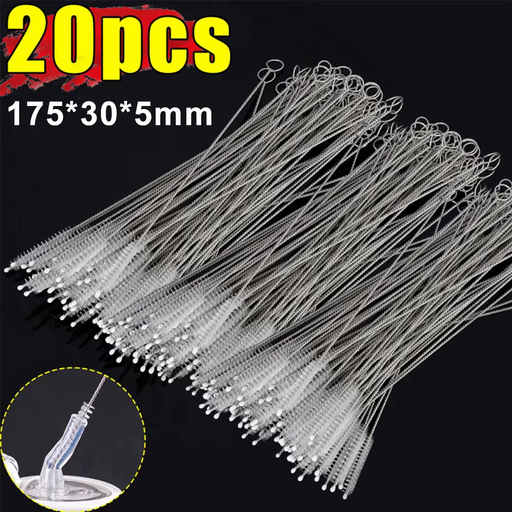 Long Straw Cleaning Brush Kit Reusable Tube Pipe Cleaner Nylon Stainless Steel H