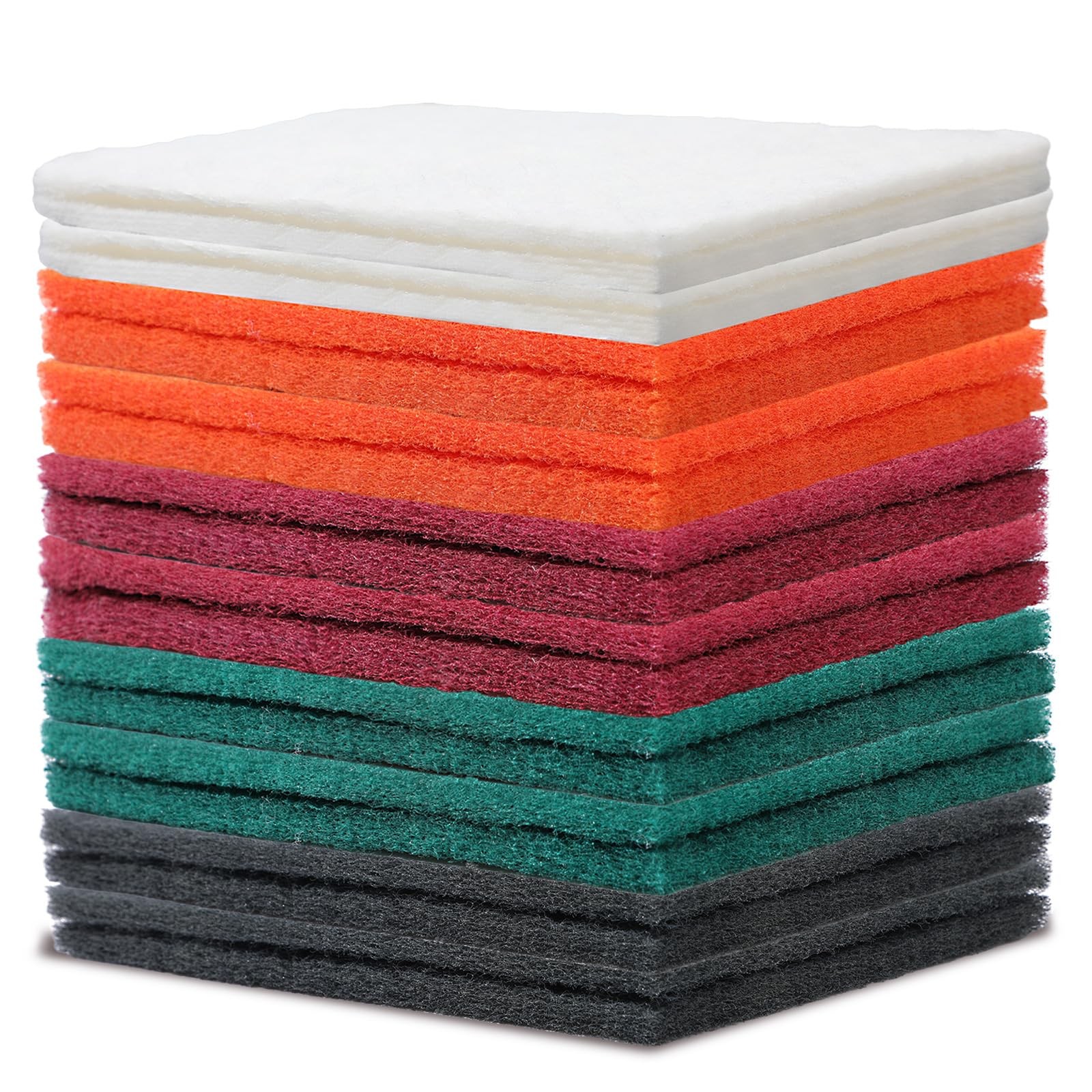 30 Pcs 6 x 9 Inch Scuff Pad 5 Different Specifications Assortment Scouring Pa…