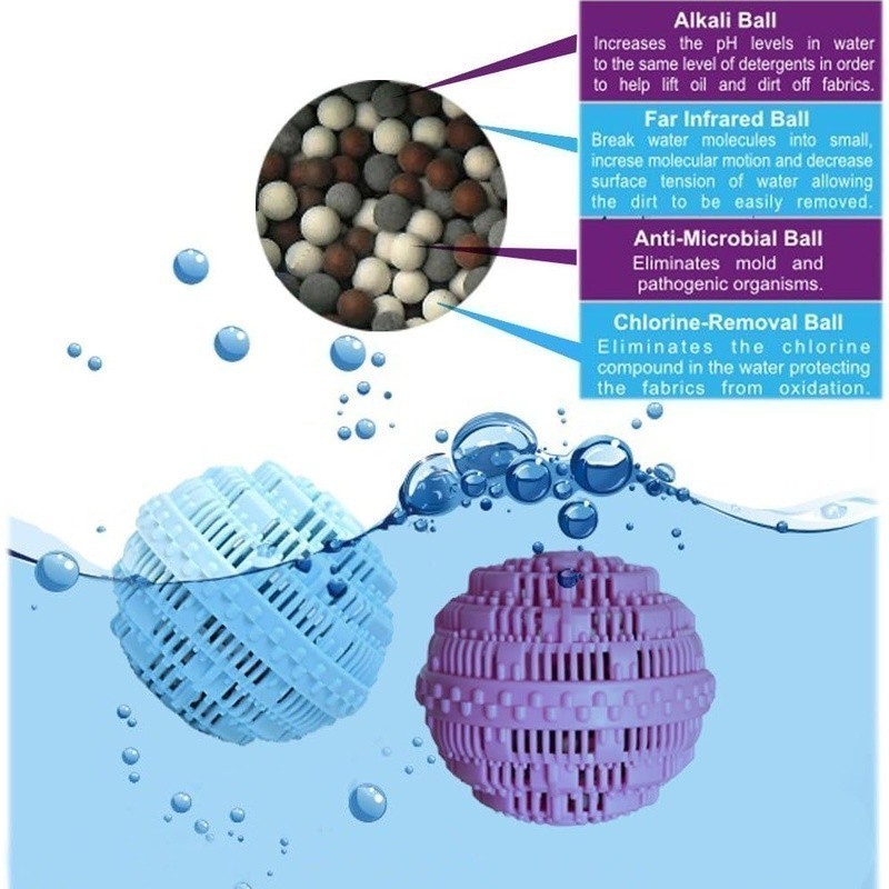 Natural Mineral Washing Balls Allergen Free Odor Eliminator For Washing Machines