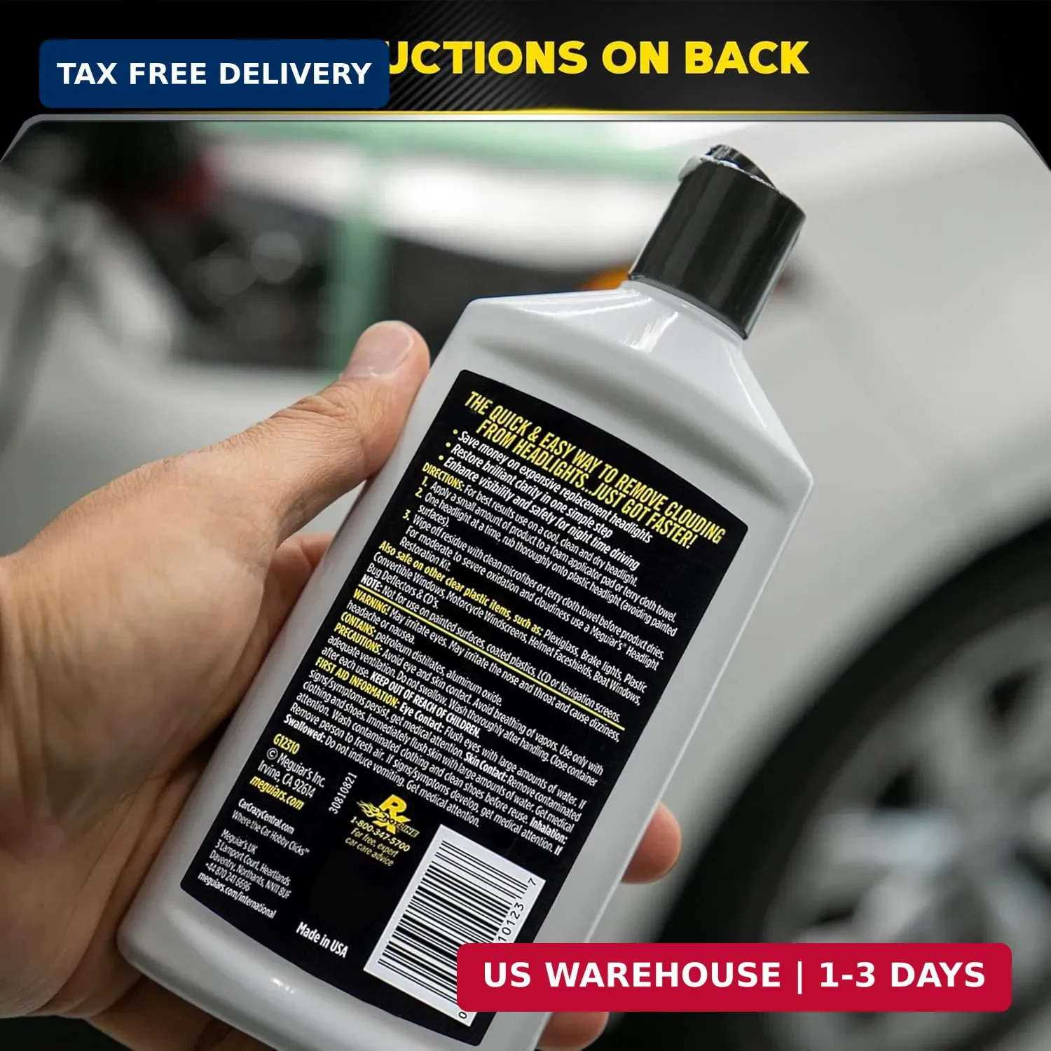 Meguiar’s PlastX Clear Plastic Polish, Fast & Easy Clear Plastic Restorer for He