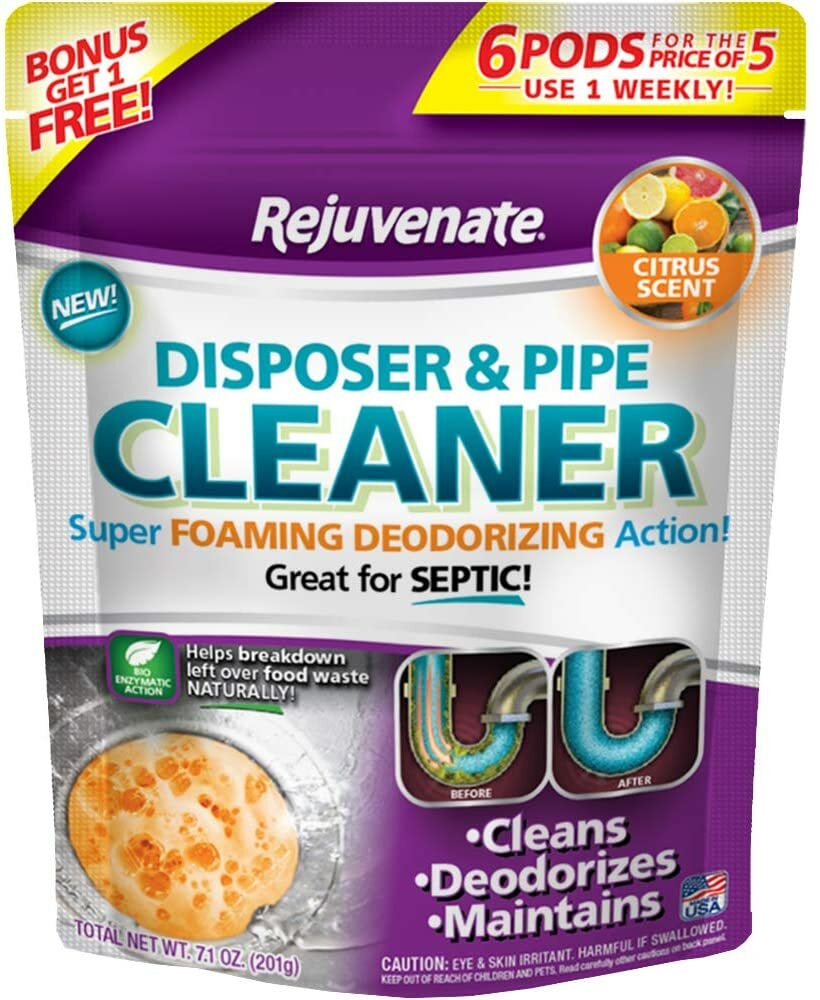 Rejuvenate Disposer & Pipe Cleaner with Foaming Deoderizing Action, Citrus Scent