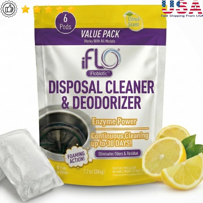 Garbage Disposal Cleaner Pods Foaming Action Citrus Odor Removal Kitchen Care US