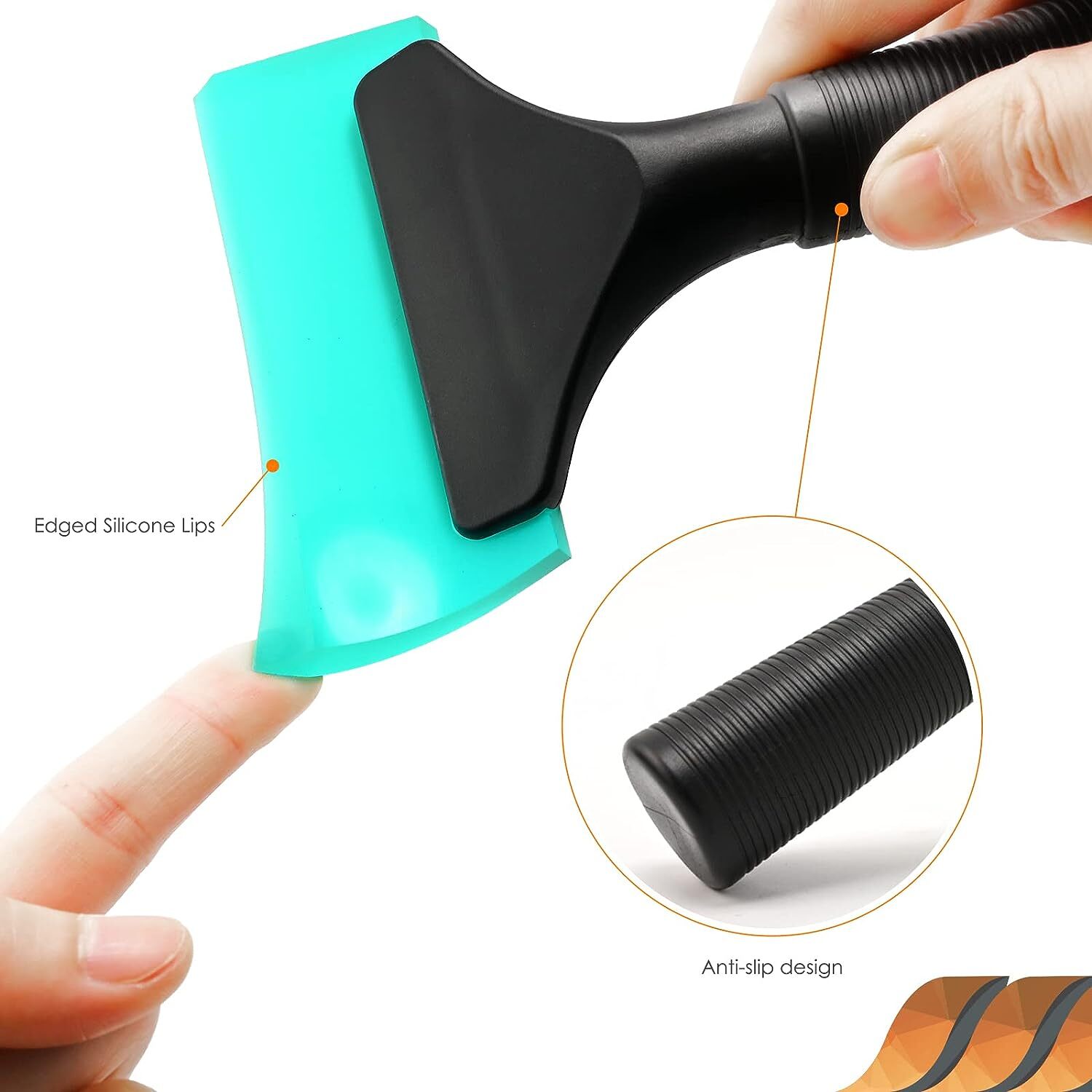 5 Inch Rubber Squeegee Window Tint Windshield Squeegee for Car Window Light Blue