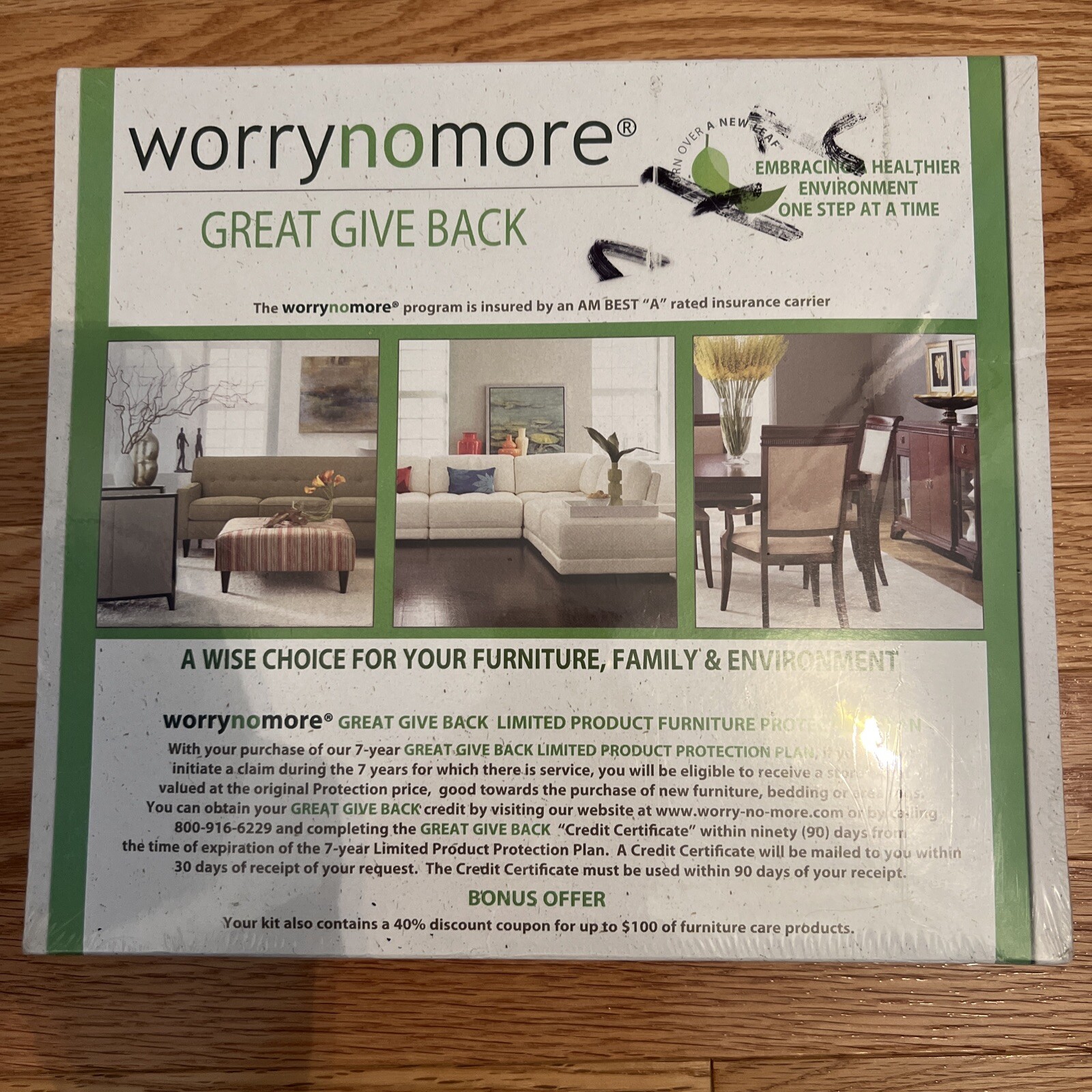 Worry No More Care Kit Eco Friendly Leather Fabric Microfiber Wood Furniture New