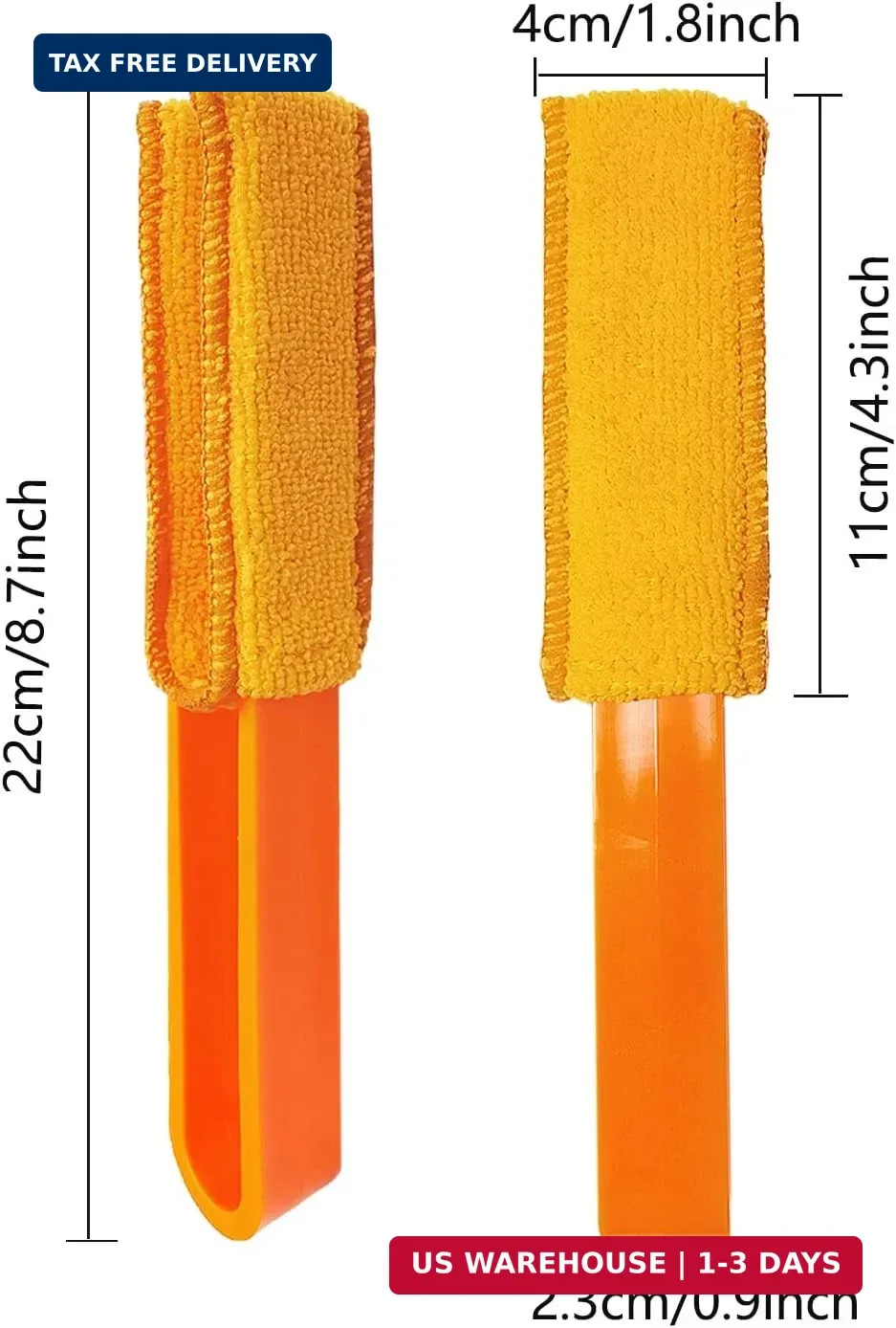 4 Pack Microfiber Blinds Duster, 4 Removable and Washable Sleeves, Cleaner for W