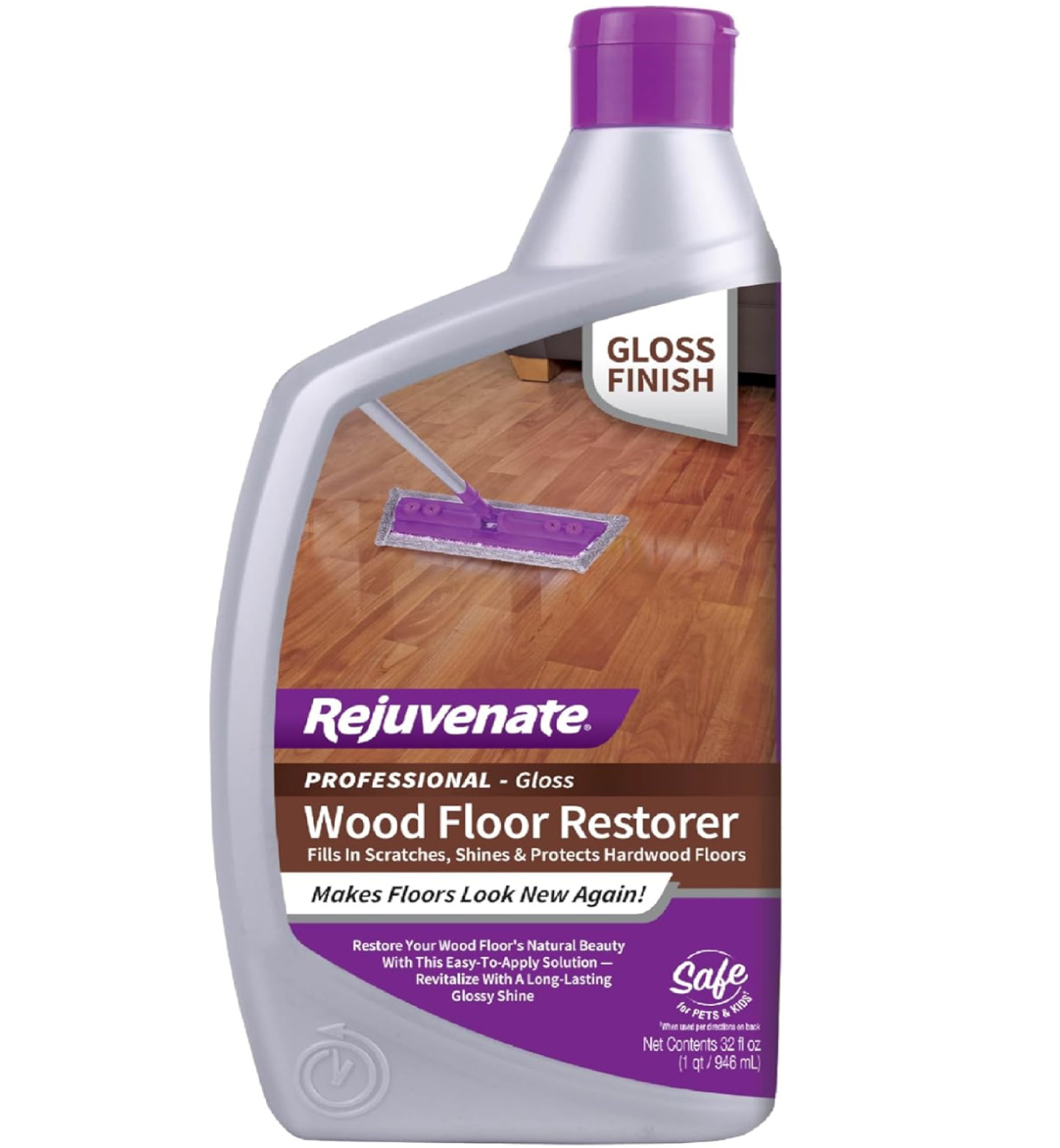 Rejuvenate Professional Wood Floor Restorer Fills Scratches, Shines And Protects