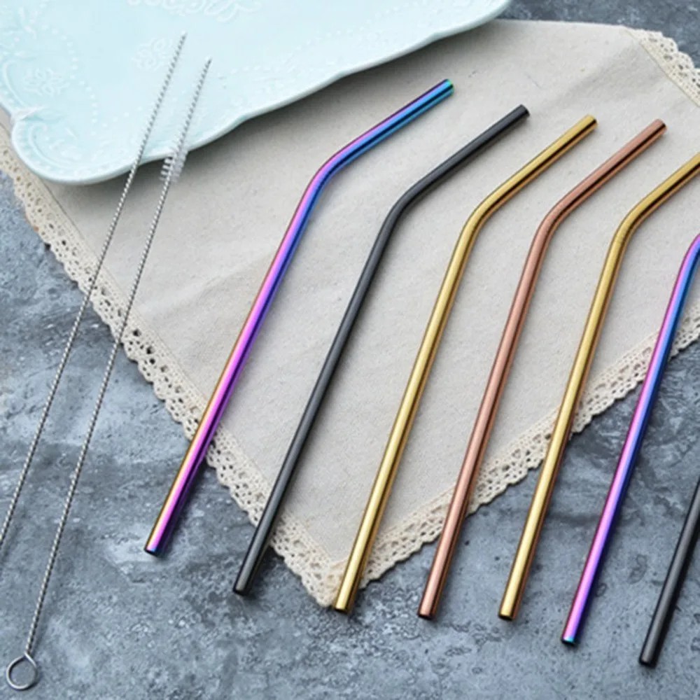 10Pcs Nylon Straw Brush Cleaner Bottle Tube Pipe Small Long Cleaning Set