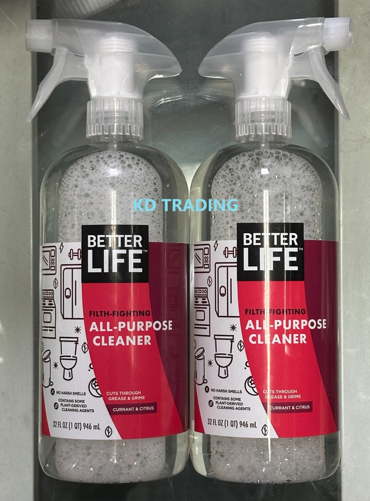 (2-Pack) BETTER LIFE All-Purpose Kitchen Odor Refresher Cleaner CURRANT & CITRUS