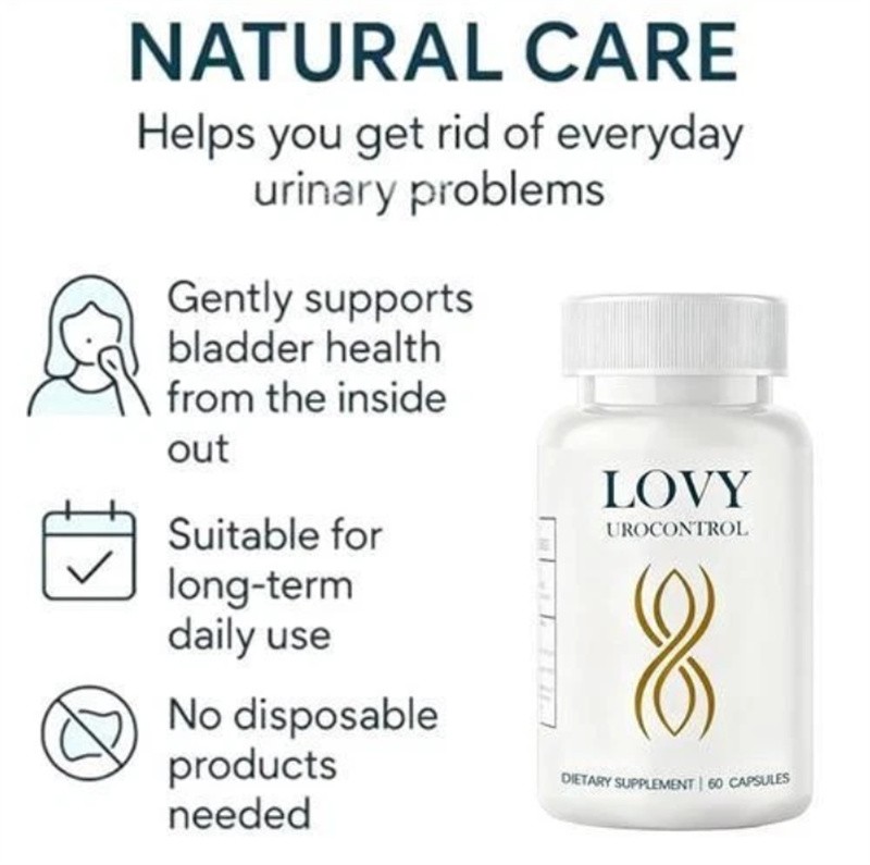 Lovy Urocontrol Capsules, Bladder Health Supplement, Maximum Strength Formula US