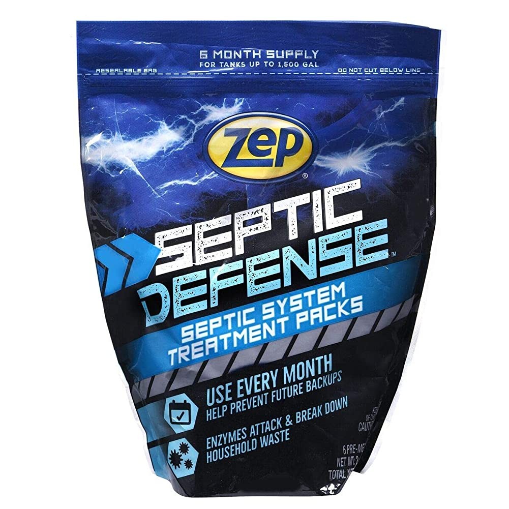 Zep Septic Defense System Treatment Dissolvable Packs – (2 Pack) 1 Year Supply –