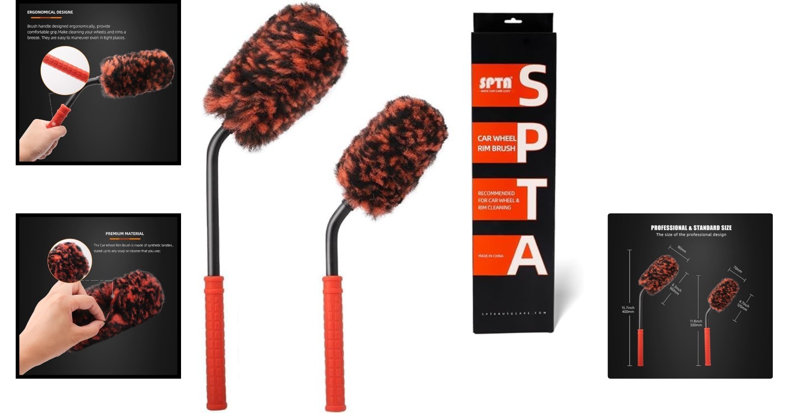 Eco-Friendly 2Pcs Synthetic Wool Wheel Brushes – Durable & Reusable Design